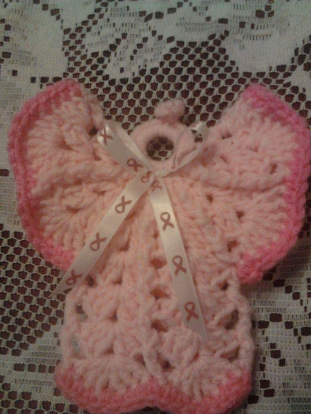 Crocheted Breast Cancer Angel